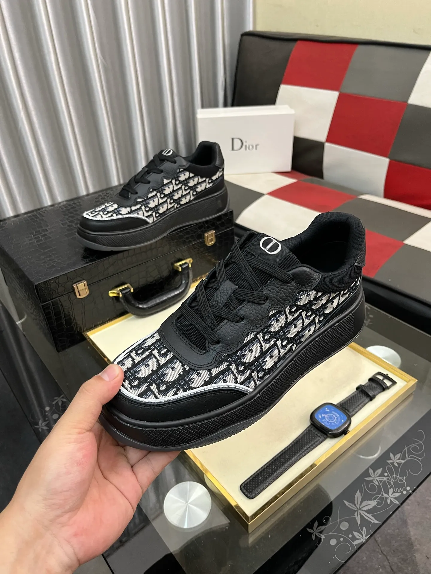 Men's Men's Shoes 💰440⌚️⌚️《DIOR*》The latest and most popular casual shoes, top brand [seduce] luxury~purchasing agent, top~quality. [Strong] The upper is made of imported breathable cowhide with material ➕ breathable sheepskin feet (•) and fine workmanship. Original stylish and stylish soft rubber wear-resistant outsole, light and comfortable on the foot, size: 38-444️⃣colors available